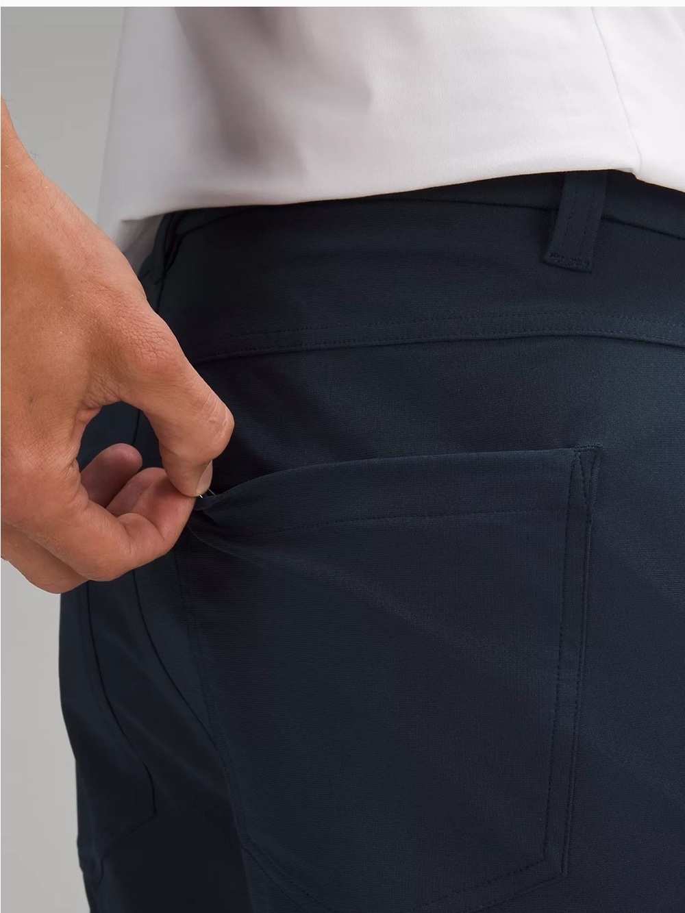 Lululemon ABC Men's Slim fit 5 pockets navy blue warpstreme Pants size 36 - Picture 7 of 7